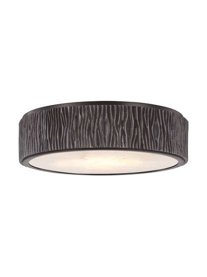 Crispin Large Led Flush Mount in Old Bronze.